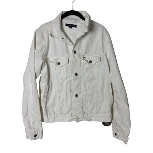 Tommy Hilfiger SZ 8 white button front jacket - Picture 1 of 4